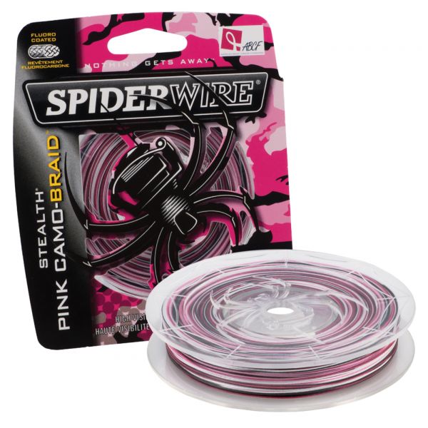 Spiderwire Stealth Pink Camo Braid 125yds 65lb