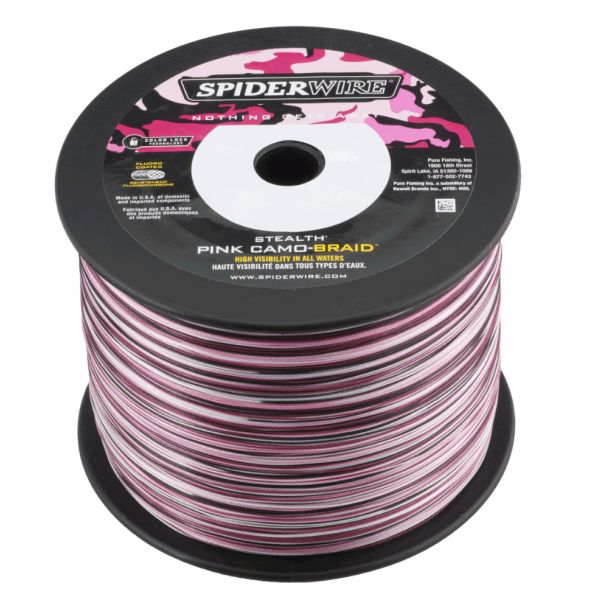 Spiderwire Stealth Pink Camo Braid 3000yds 20lb