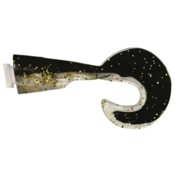 SpoolTek Fat Curly 5in - Tailpack - Black/Gold Glitter