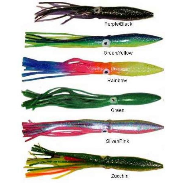 Sportfish Products 12RSS 12in Rigged Sport Squid Lures Green/Yellow