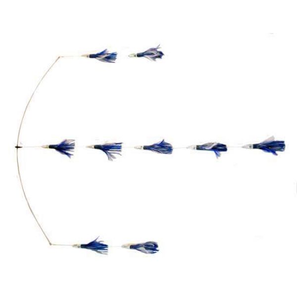 Sportfish Products 32in Spreader Bar with 9 - 6in Bubble Jet Feather