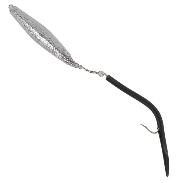 Sportfish Products Hammered Silver Jig - 1oz - Black