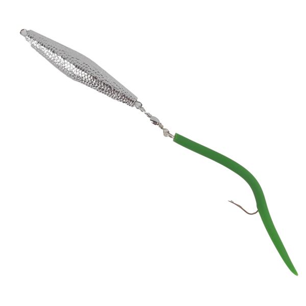 Sportfish Products Hammered Silver Jig - 1oz - Green