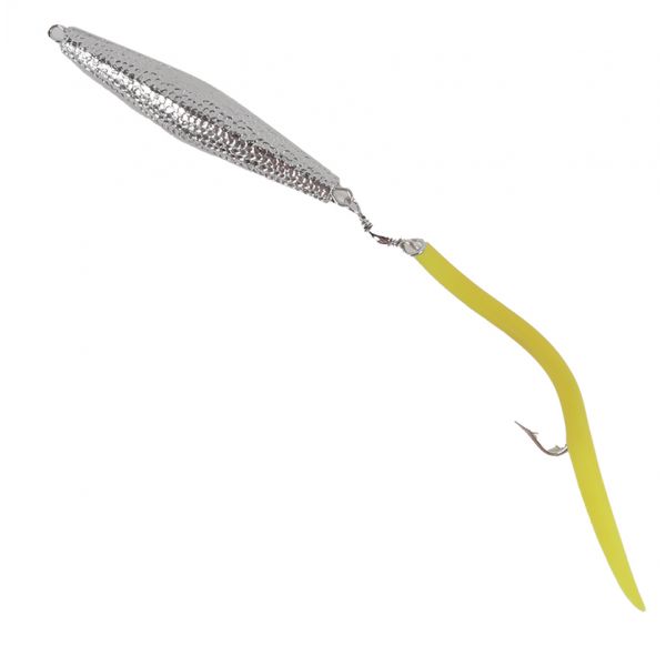 Sportfish Products Hammered Silver Jig - 1oz - Yellow