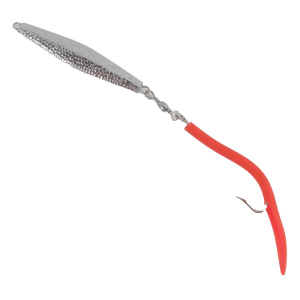 Sportfish Products Hammered Silver Jig - 2oz - Bright Red