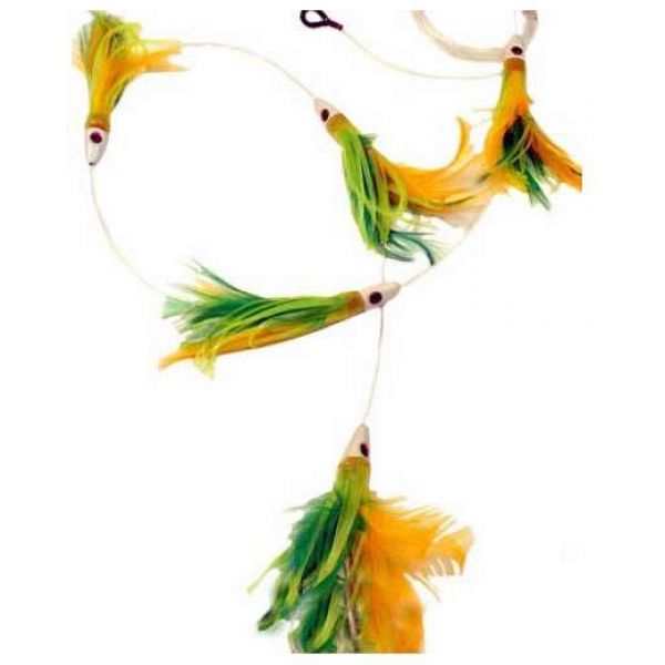 Sportfish Products OA09-2W Sport Feather Chain Green/Yellow