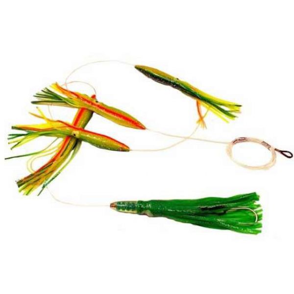 Sportfish Products SFP-9GM4 9in Machine Squid Chains Green/Zucchini