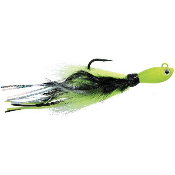 SPRO Power Bucktail Custom Jig - 1oz - Crazy Chartreuse/Black