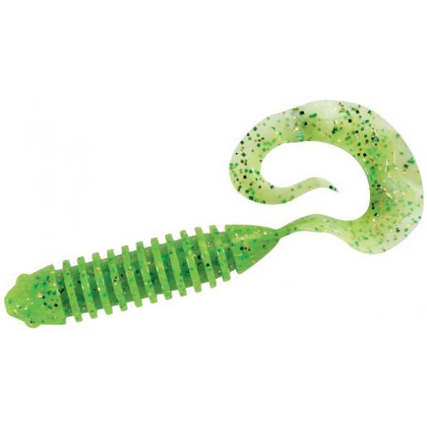 SPRO WaveTail Grub - Lime Sparkle