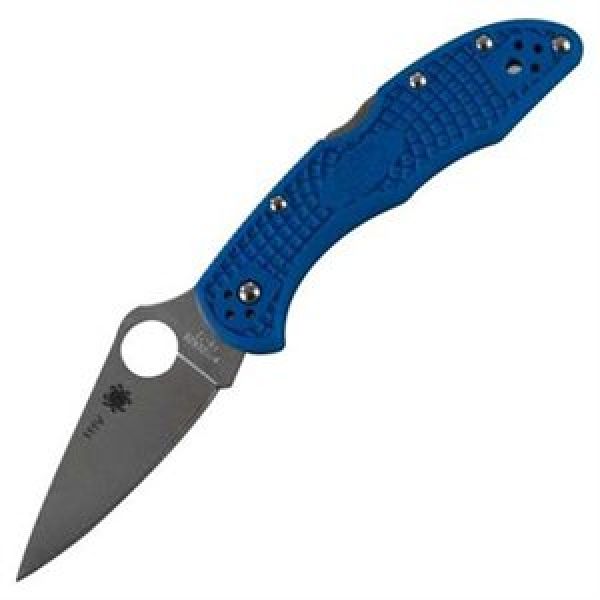 Spyderco C11FPBL Delica4 Lightweight Flat Ground Plainedge Knife