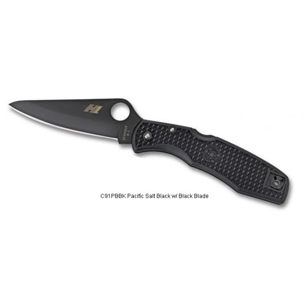 Spyderco Pacific Salt Black Blade Black Knife