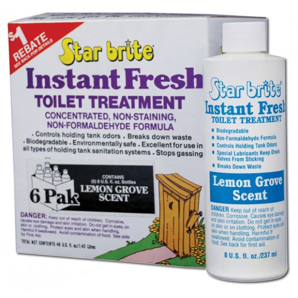 Star Brite Instant Fresh Toilet Treatment Lemon Scent - 8 oz.