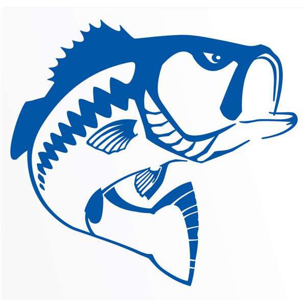 Steelfin Largemouth Bass Decals Blue