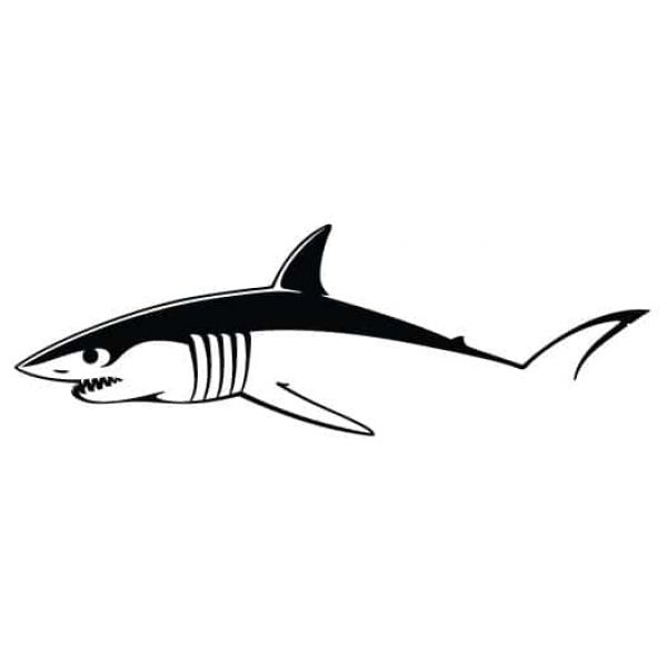 Steelfin Mako Decal Large Black