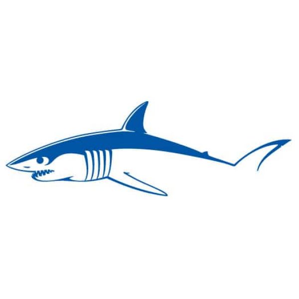 Steelfin Mako Decal Large Blue