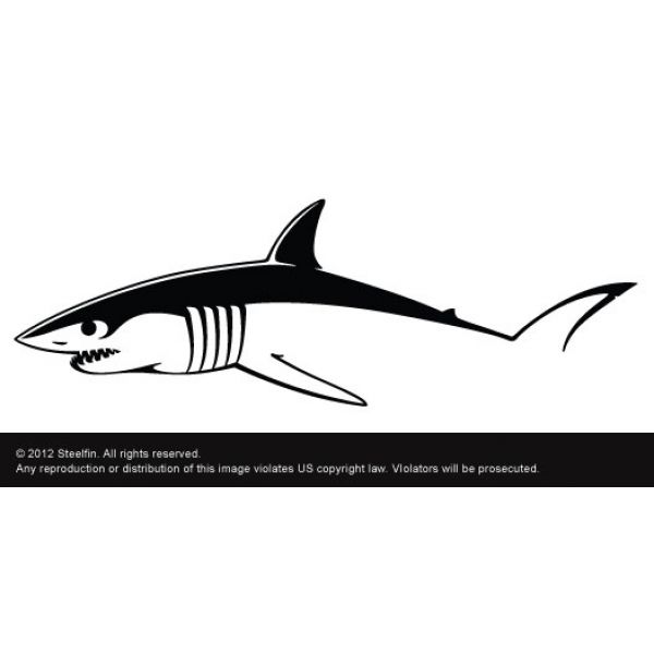 Steelfin Mako Decal Large