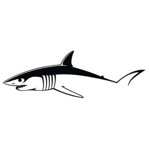 Steelfin Mako Decal Small Black