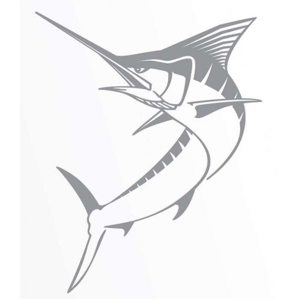 Steelfin Marlin Decals Silver