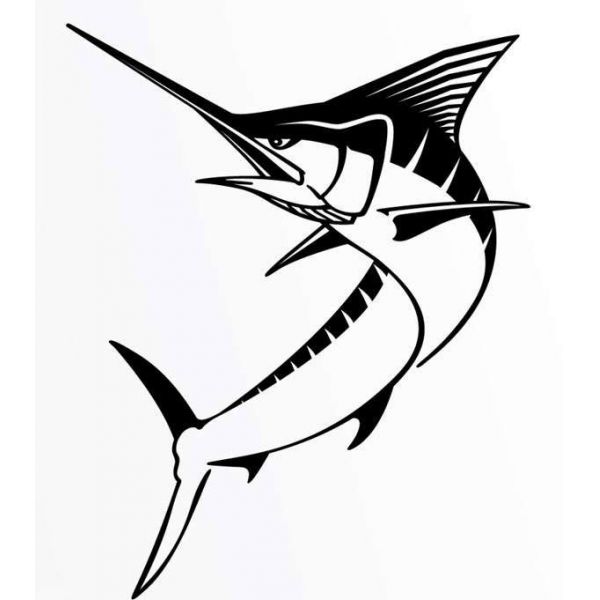 Steelfin Marlin Decals Black