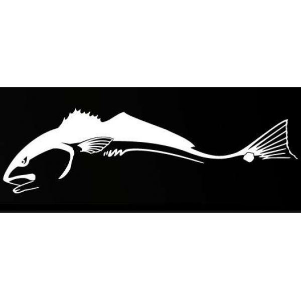 Steelfin Redfish Decals Large White