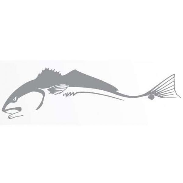 Steelfin Redfish Decals Large Silver