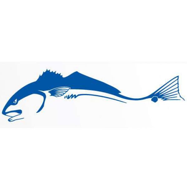 Steelfin Redfish Decals Large Blue