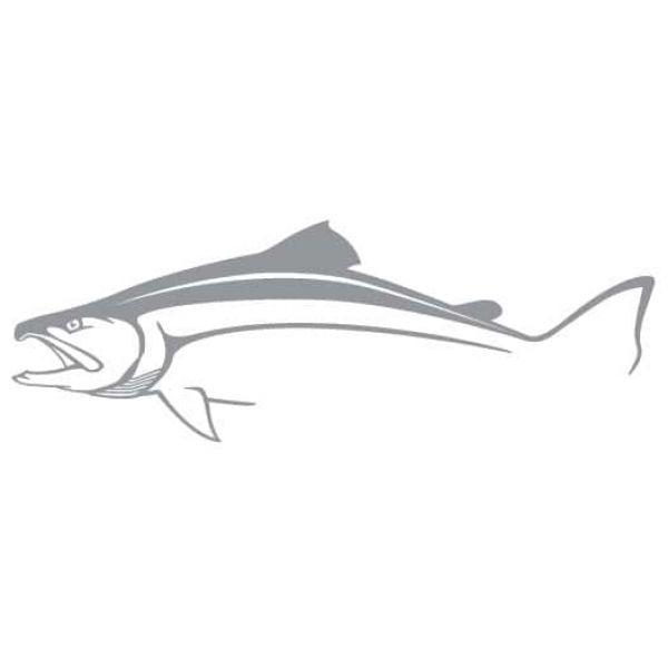 Steelfin Salmon Decal Large Silver