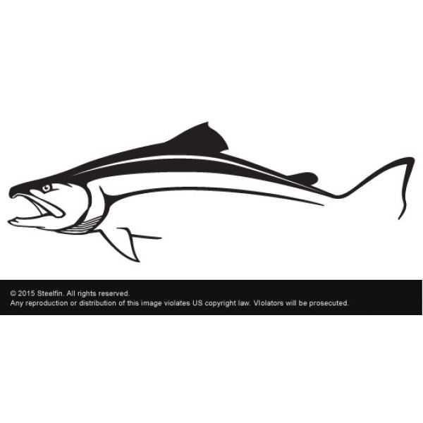 Steelfin Salmon Decal Large