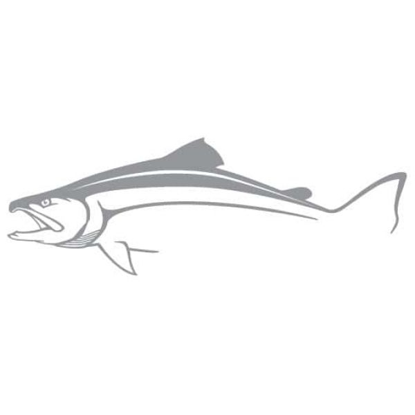 Steelfin Salmon Decal Small Silver