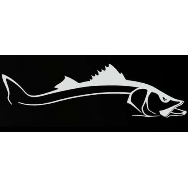 Steelfin Snook Decals Large White