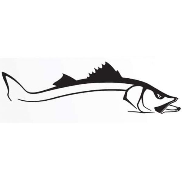 Steelfin Snook Decals Large Black