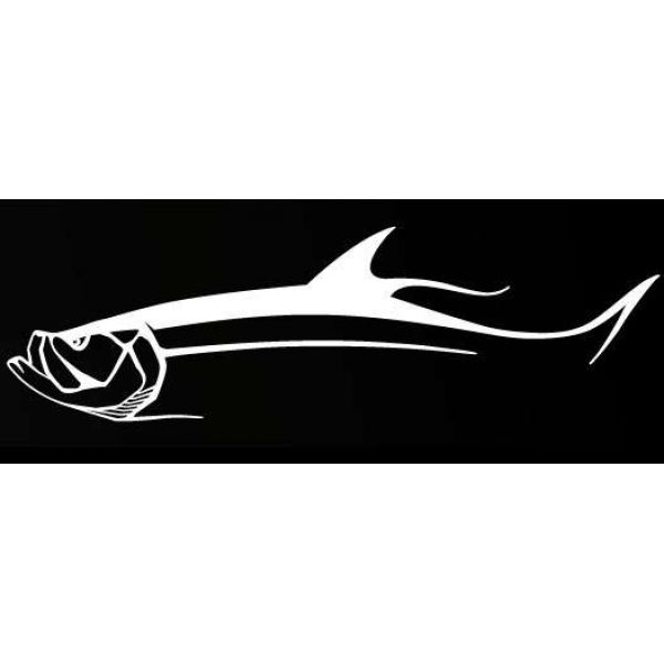 Steelfin Tarpon Decals - Large White