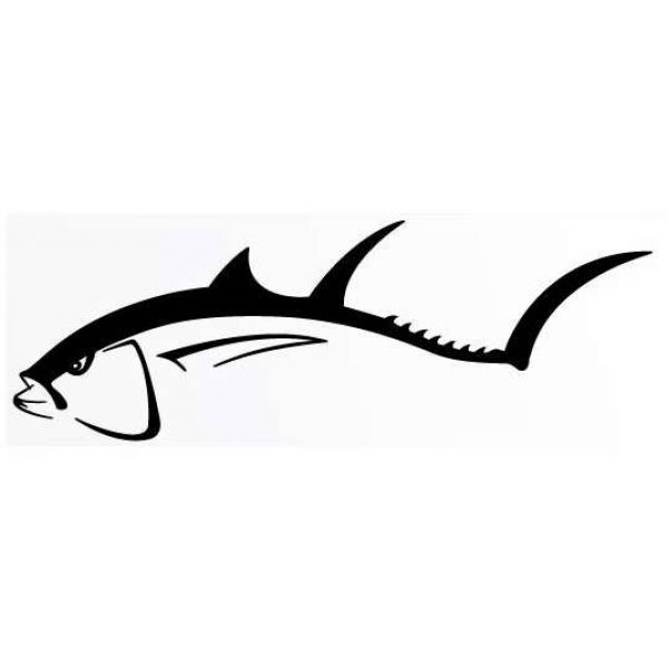 Steelfin Tuna Decals - Large Black