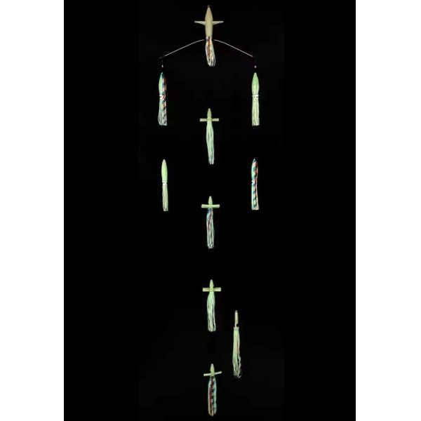 Sterling Tackle 18in Chaos Bar w/ 9in Bulb Squid - Glow