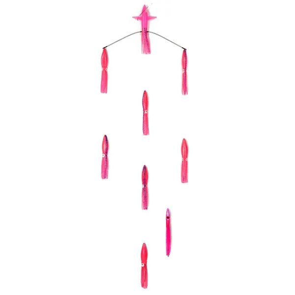 Sterling Tackle 18in Tracker Bar w/ 9in Bulb Squid - Port - Pink Tiger