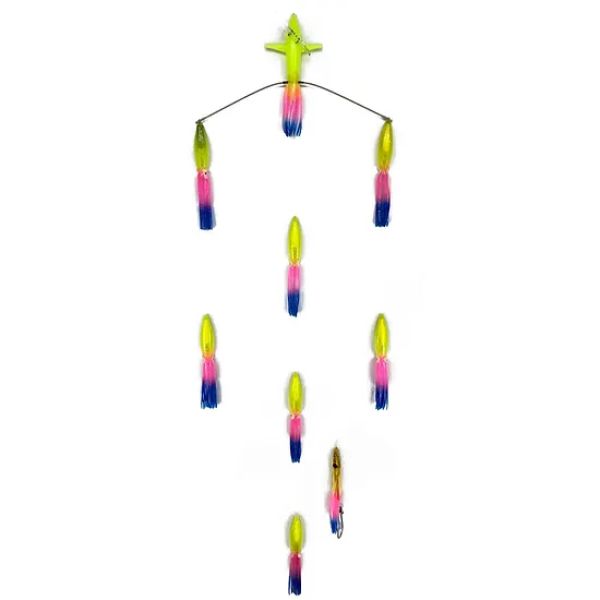 Sterling Tackle 18in Tracker Bar w/ 9in Bulb Squid - Port - Rainbow