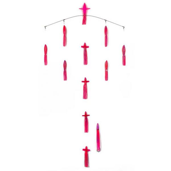 Sterling Tackle 36in Chaos Bar w/ 9in Bulb Squid - Pink Tiger