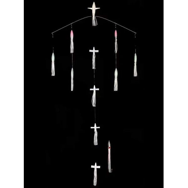 Sterling Tackle 36in Chaos Bar w/ 9in Bulb Squid - White