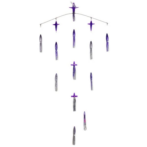 Sterling Tackle 36in Dial Tracker Bar w/ 9in Bulb Squid - Purple/Black