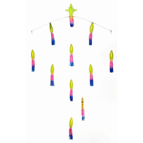 Sterling Tackle 36in Tracker Bar w/ 9in Bulb Squid - Port - Rainbow