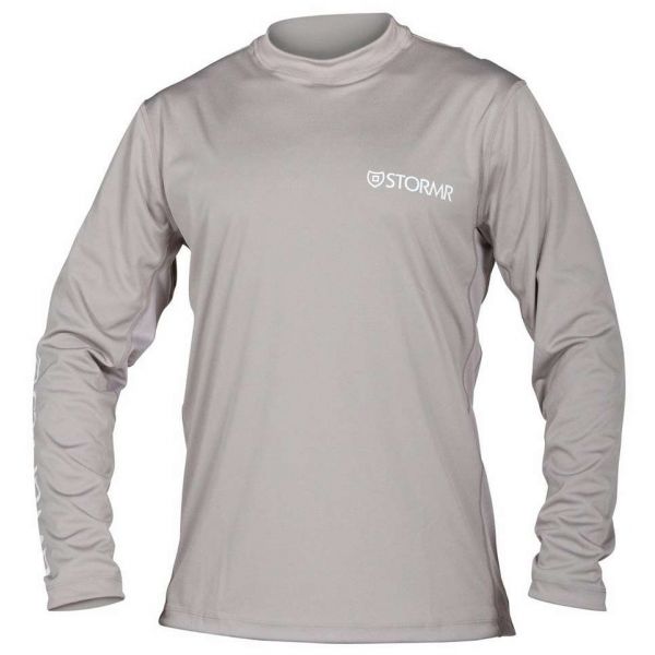 Stormr UV Shield TackleDirect Logo Long Sleeve Shirt - Grey - Large