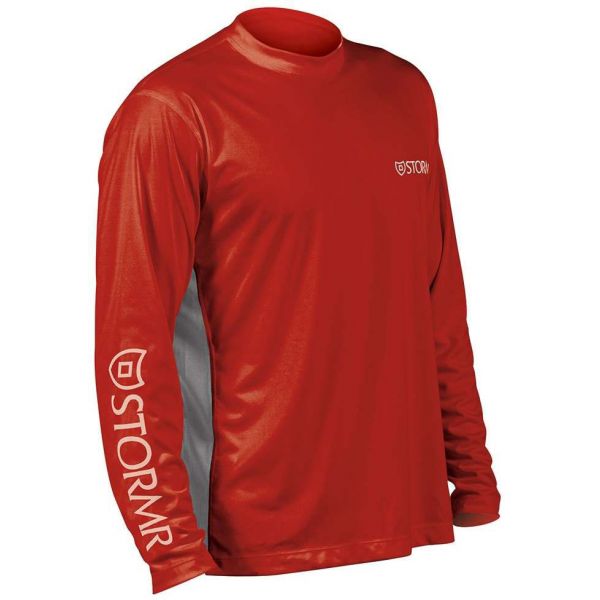 Stormr RW215M-05 Men's UV Shield Long Sleeve Shirt Red Medium