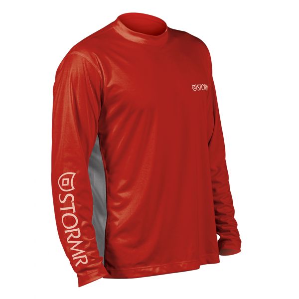 Stormr RW215M-05 Men's UV Shield Long Sleeve Shirt Red