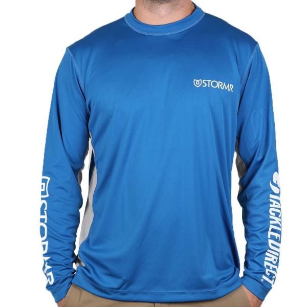 Stormr UV Shield TackleDirect Logo Long Sleeve Shirt - Blue - Large