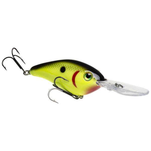 Strike King Pro Model 6XD Crankbait - Black Back Chartreuse