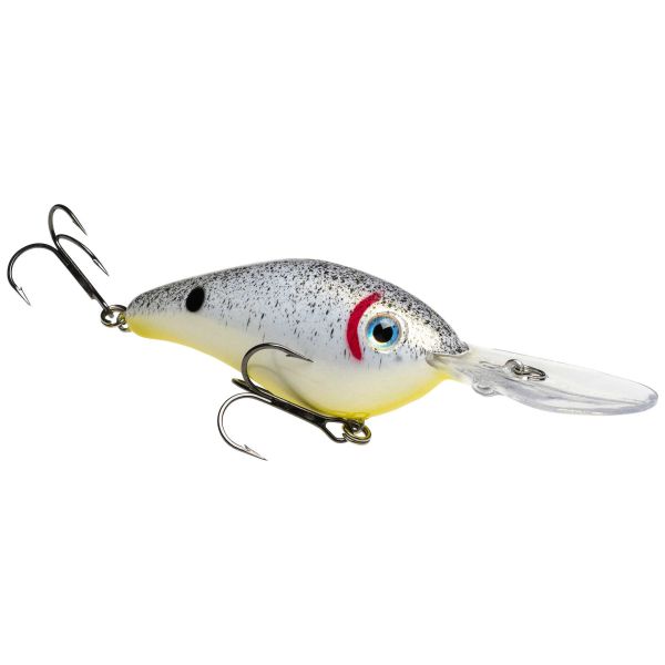 Strike King Pro Model 6XD Crankbait - Pearl Blk w/Chart Belly