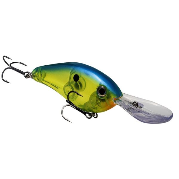 Strike King Pro Model Hard Knock 6XD Crankbait - Chartreuse Blue Crystal