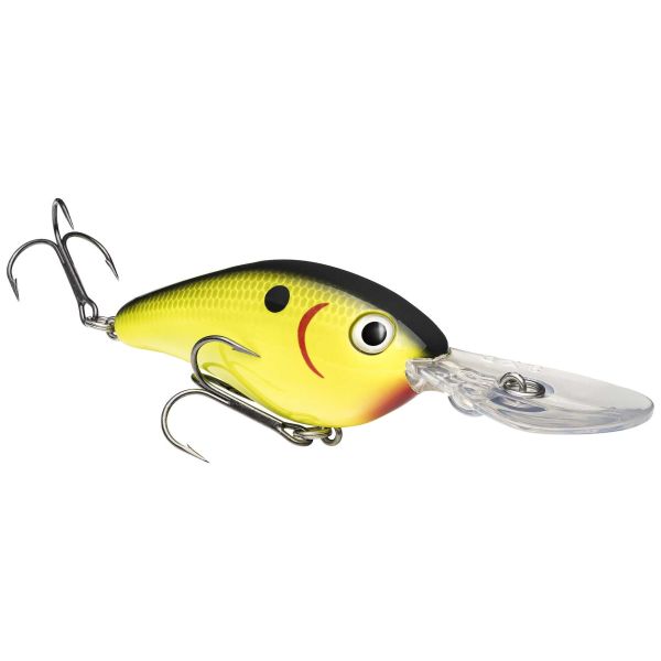 Strike King Pro Model 8XD Crankbait - Black Back Chartreuse