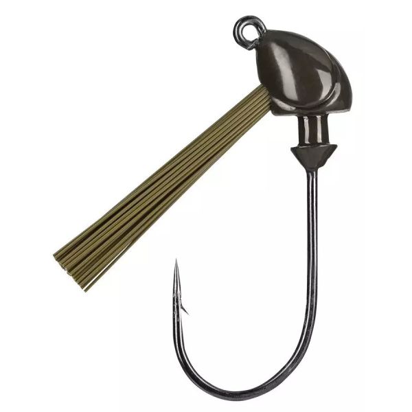 Strike King Squadron Swimbait Heads w/ Weedguard - 1/2oz - Grn Pumpkin