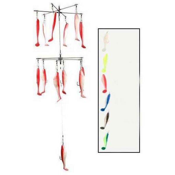 Strike Point Double Decker Rigged Shad Bar Chartreuse